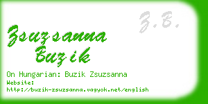 zsuzsanna buzik business card